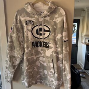 Green Bay Packers Camo Military Hoodie
